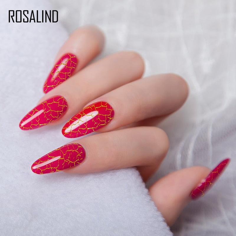 Women Nail Polishing Gel Quick-Dry UV Permanent Gel Nail Polish Multi Color Fashion Cracked Design For Girls and Womens