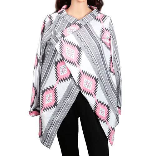 Women Open Front Long Sleeve Cardigan