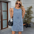 Women's backless casual vest dress with camisole skirt