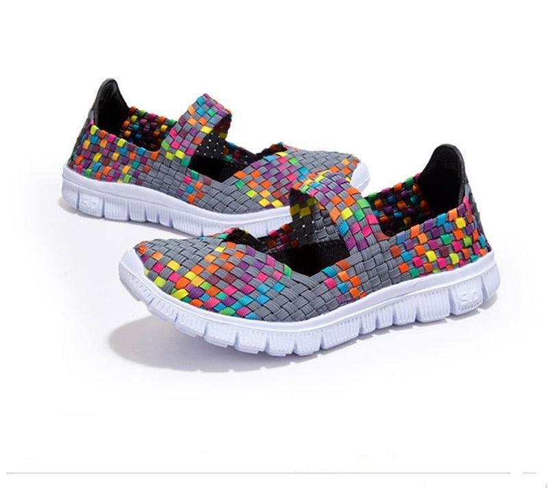 Women's Espadrilles Casual Shoes Spring Comfortable Sneakers Breathable Flat Shoes Summer Outdoor Slip On Fashion Breathable Mesh Casual Shoes Flat Shoes Women Espadrille