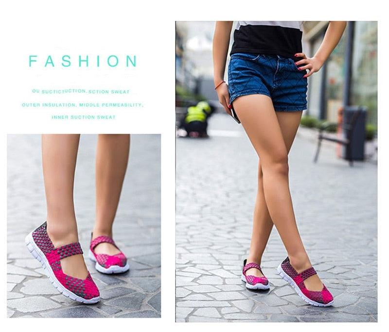 Women's Espadrilles Casual Shoes Spring Comfortable Sneakers Breathable Flat Shoes Summer Outdoor Slip On Fashion Breathable Mesh Casual Shoes Flat Shoes Women Espadrille