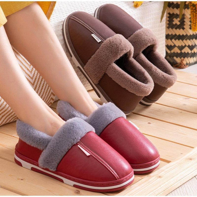 Women's Home Slippers Plush Warm House Shoes Non-Slip Soft Winter Indoors Bedroom Couples Floor Slipper Comfy Warm Memory Foam Faux Fur Indoor Outdoor Non Slip Winter Home Shoes