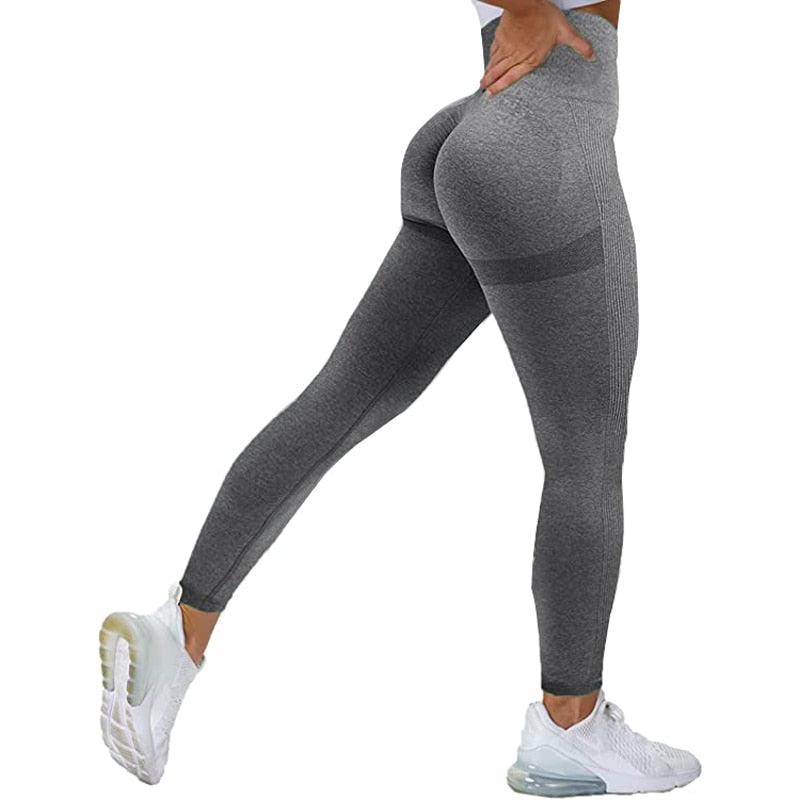 Women Seamless Workout Leggings High Waist Push Up Leggings Seamless Leggings Women Yoga Pants Fitness Push Up Leggings Workout Gym Pants Female Ladies Fashion Legging Bright Colors Yellow Sports Leggings
