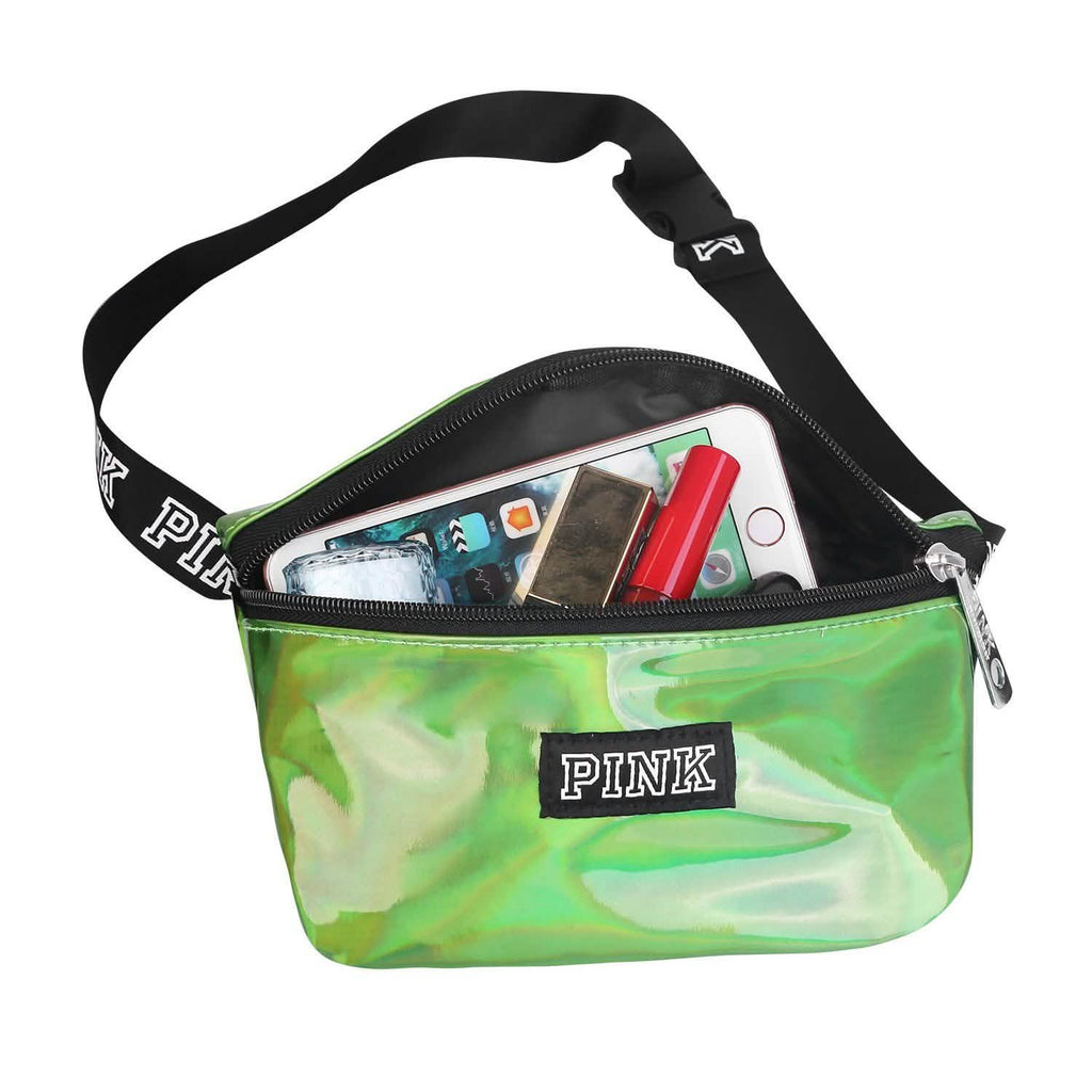 Women Shiny Leather Waist Pack Bag