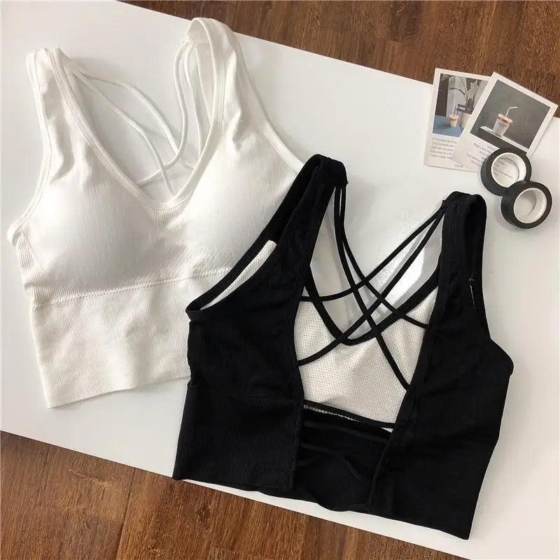 Women Sports Bra Sexy Brathable Sports Top Yoga Bra Push Up Top Female Gym Fitness Sports Underwear Female Seamless bra