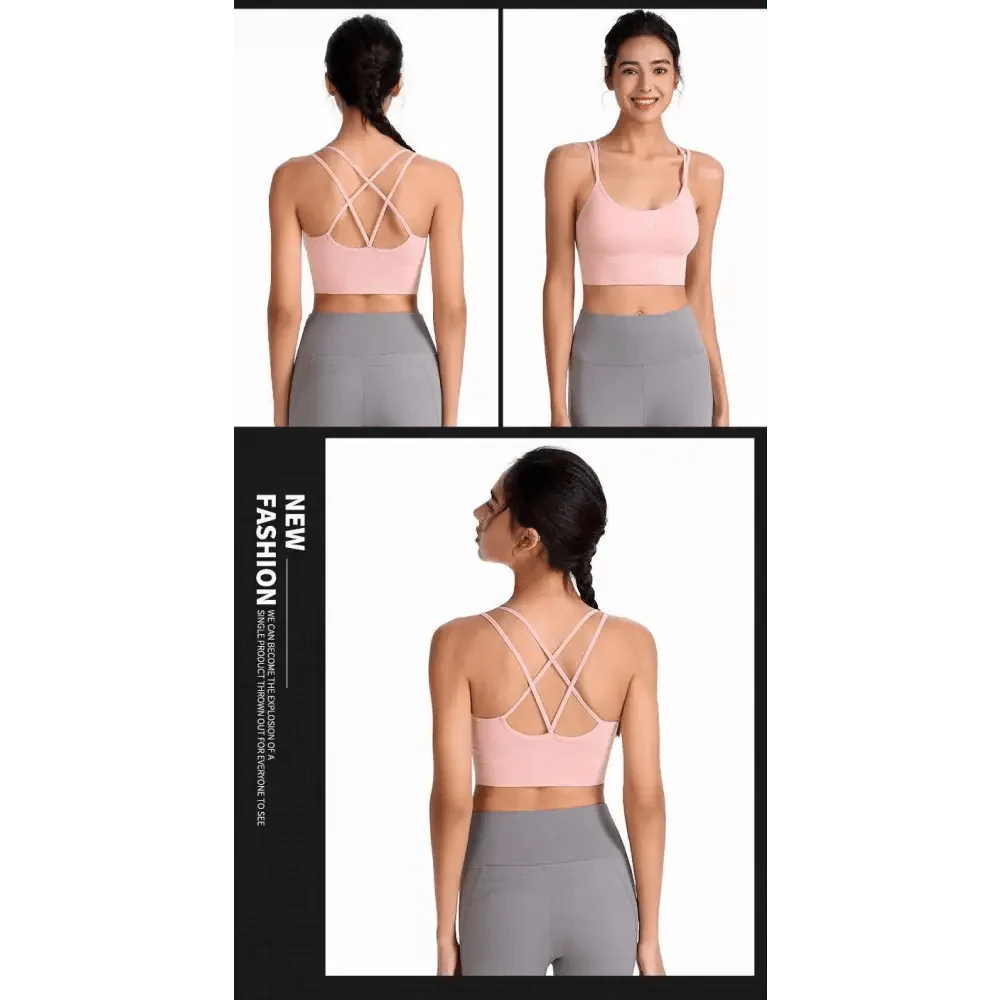 Women Sports Bra Sexy Brathable Sports Top Yoga Bra Push Up Top Female Gym Fitness Sports Underwear Female Seamless bra