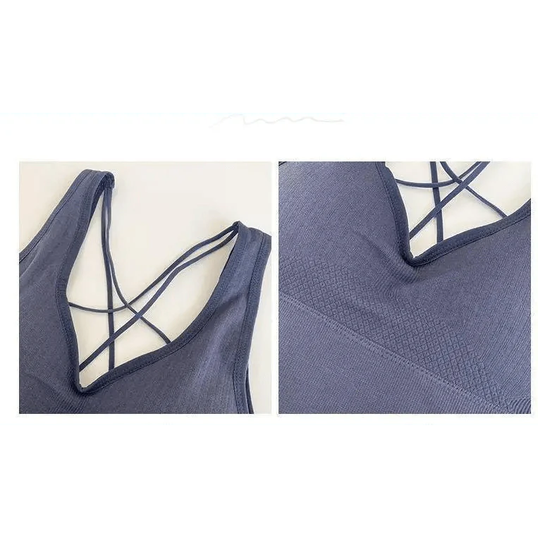 Women Sports Bra Sexy Brathable Sports Top Yoga Bra Push Up Top Female Gym Fitness Sports Underwear Female Seamless bra