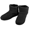 Women Suede Mid-Calf Snow Boot with Anti-slip Rubber Base