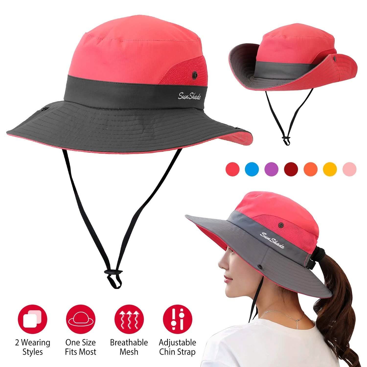 Women Summer Sun Bucket Hats Foldable