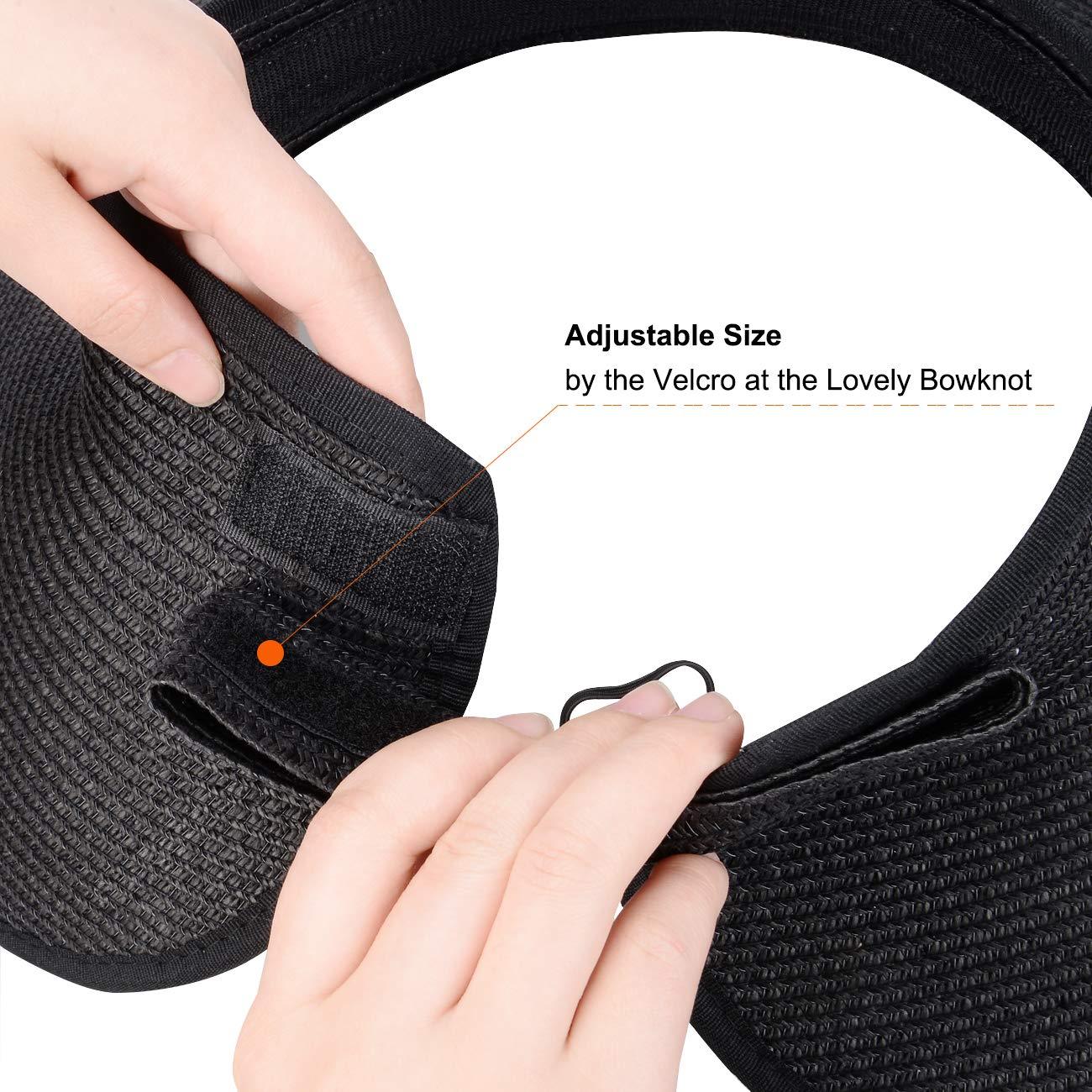 Women Summer Visors Hat Foldable Sun Cap Sun Visor Hats for Women Wide Women's Beach Summer Hat Women's Fedoras Large Beach Hats Lady Beach UV Protection Caps Soft Comfortable Hat