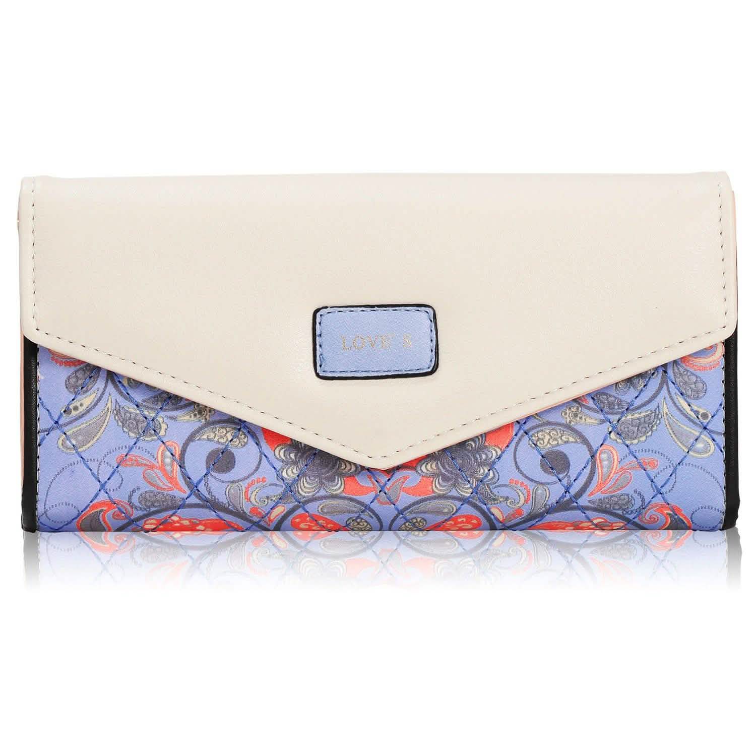 Women Wallet Soft Leather Trifold Clutch Purse