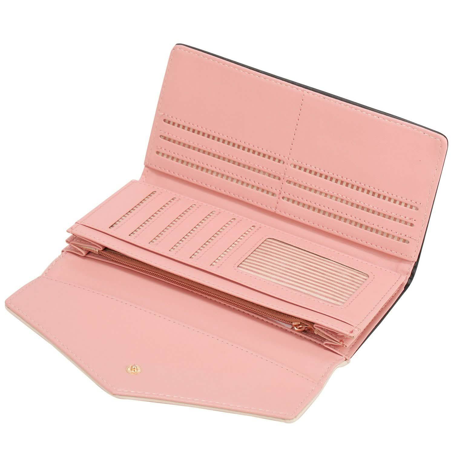 Women Wallet Soft Leather Trifold Clutch Purse