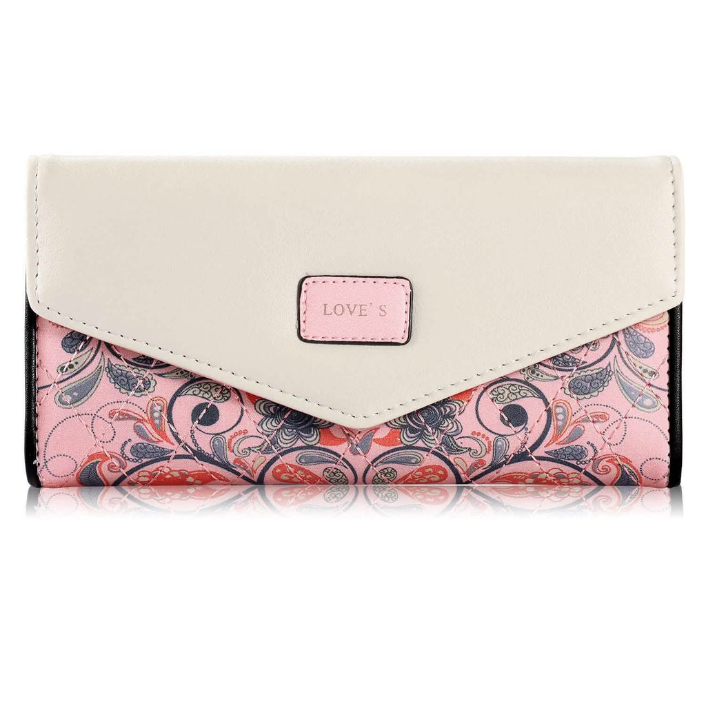 Women Wallet Soft Leather Trifold Clutch Purse