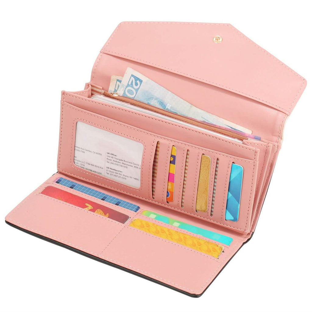 Women Wallet Soft Leather Trifold Clutch Purse
