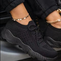 Women White Sneakers Thick Bottom Solid Comfortable Breathable Summer Outdoor Lace Up Flat Shoe Fashion Breathable Lightweight Comfortable Sneakers