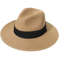 Women Wide Brim Straw Panama Roll up Hat