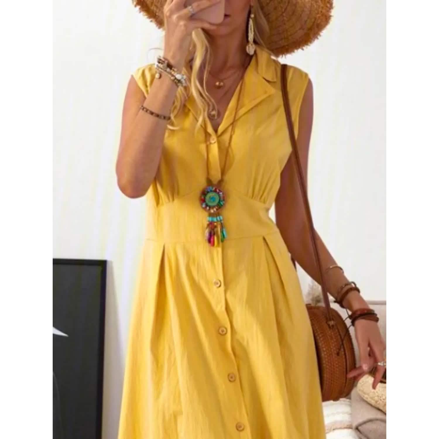 Women's A-Line Shirt Collar Casual Dress