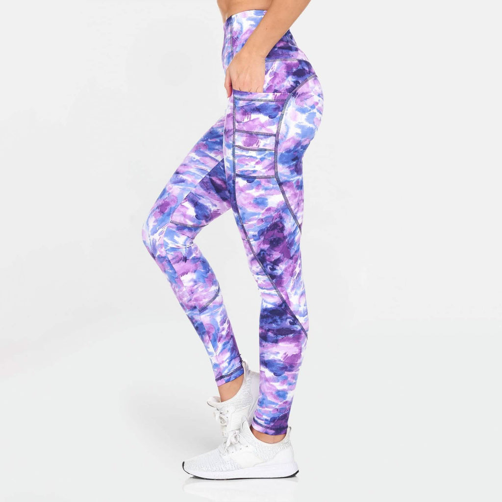 Women's Active High Rise Printed Leggings with Pockets