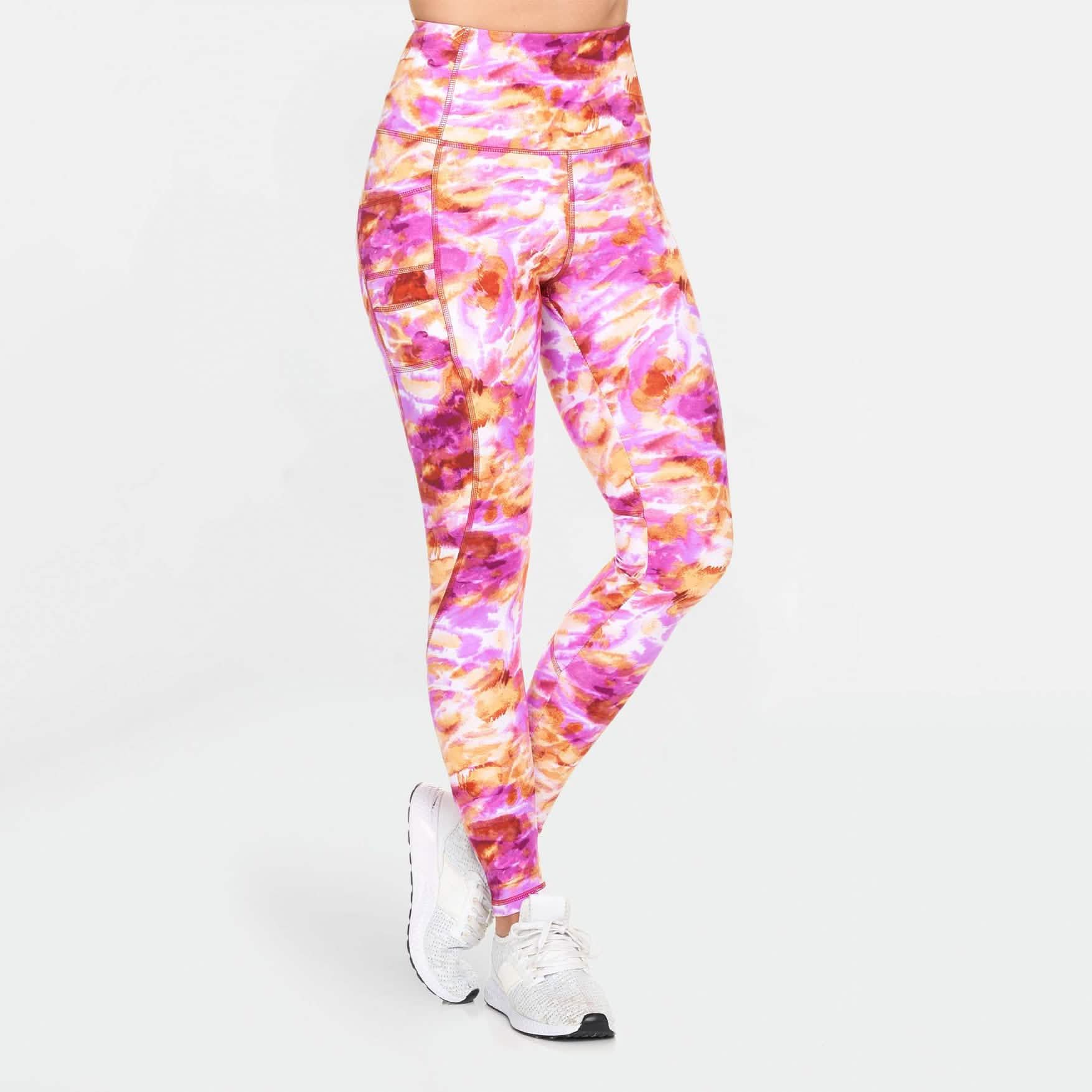 Women's Active High Rise Printed Leggings with Pockets