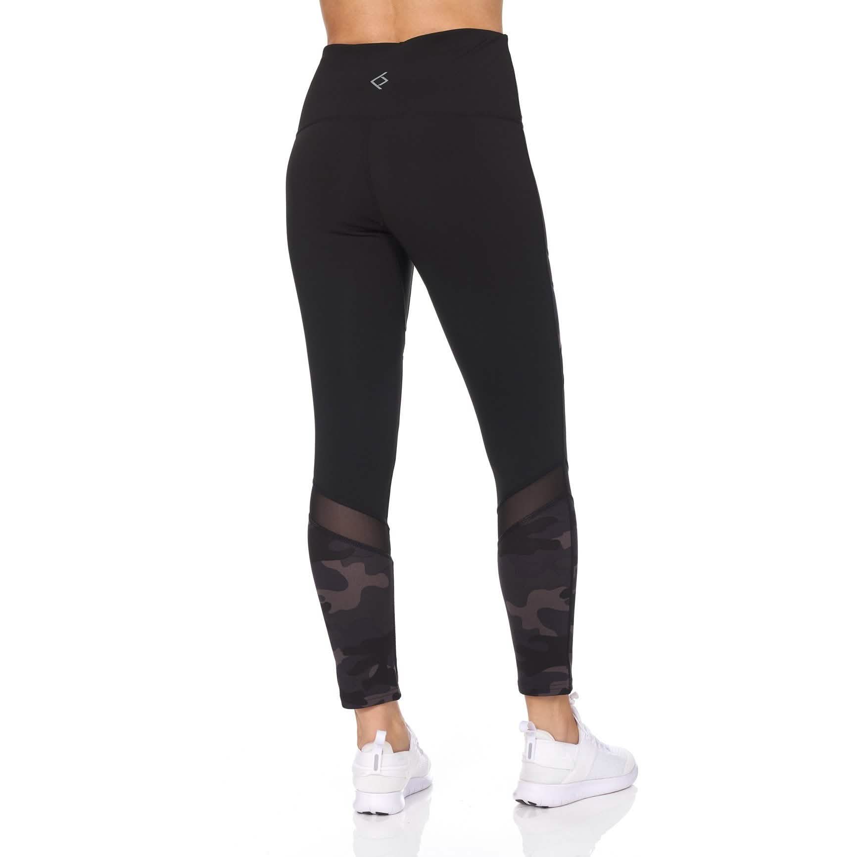 Women's Camo 7/8 High Waist Legging With Sheer Mesh