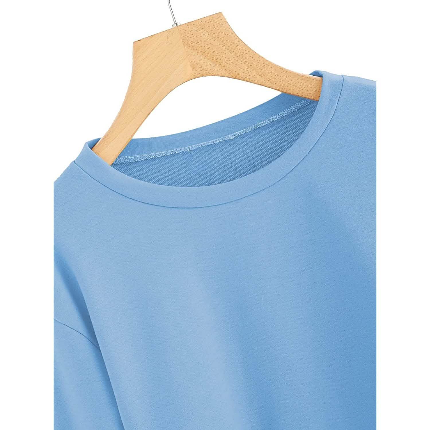 Women's Casual Lace-Up Long-Sleeved Pullover Crop Top Sweatshirt