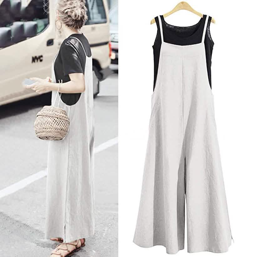 Women's Casual Loose Long Wide Leg Jumpsuits