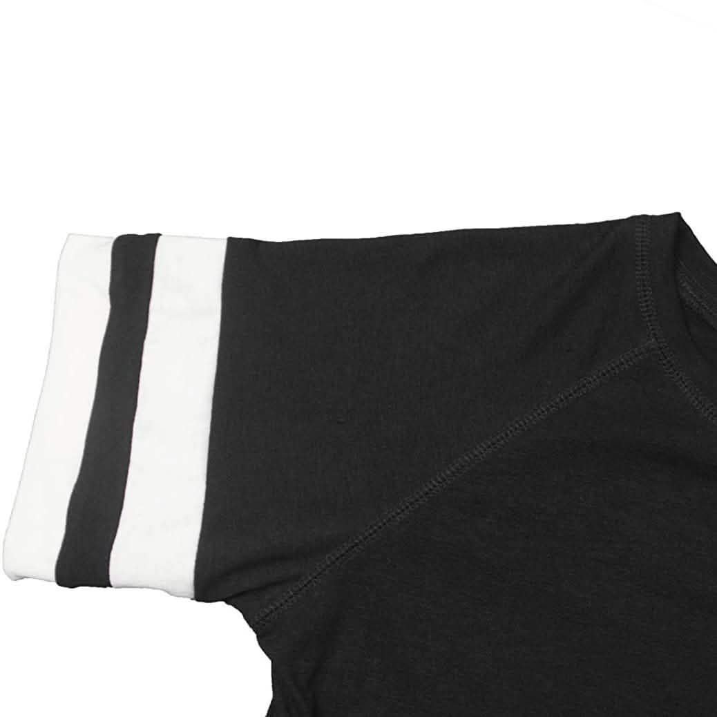 Womens Casual Tunic Tops Short Sleeve Crewneck Side Split Color Block T-Shirt