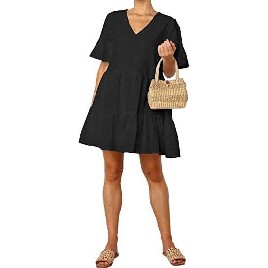 Women’s Cute Shift Dress with Pockets