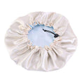Women's Double Layer Reversible Silky Satin Headscarf Sleeping Bonnet Hat Headband