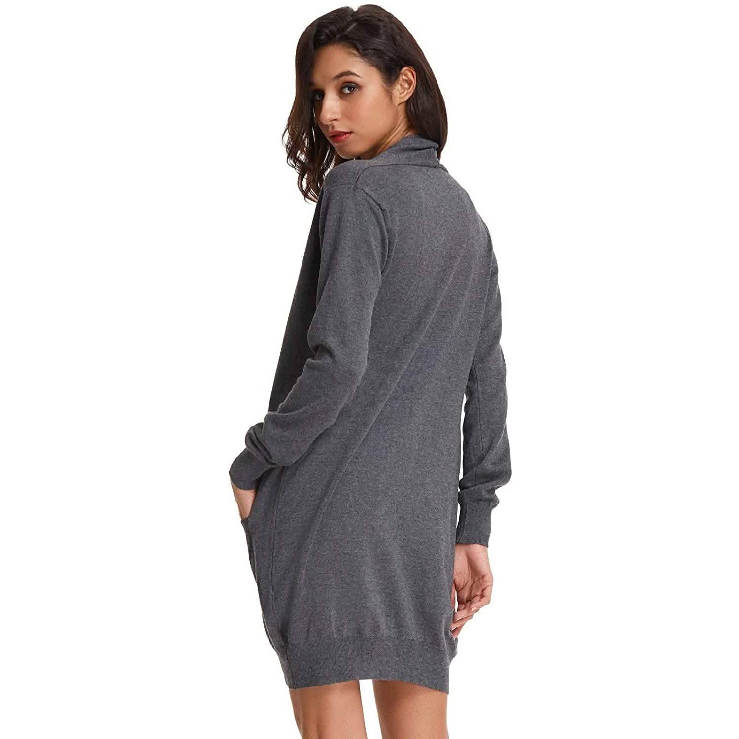 Women's Essential Solid Open Front Long Knited Cardigan Sweater
