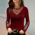 Women's Floral Lace Long Sleeve Top