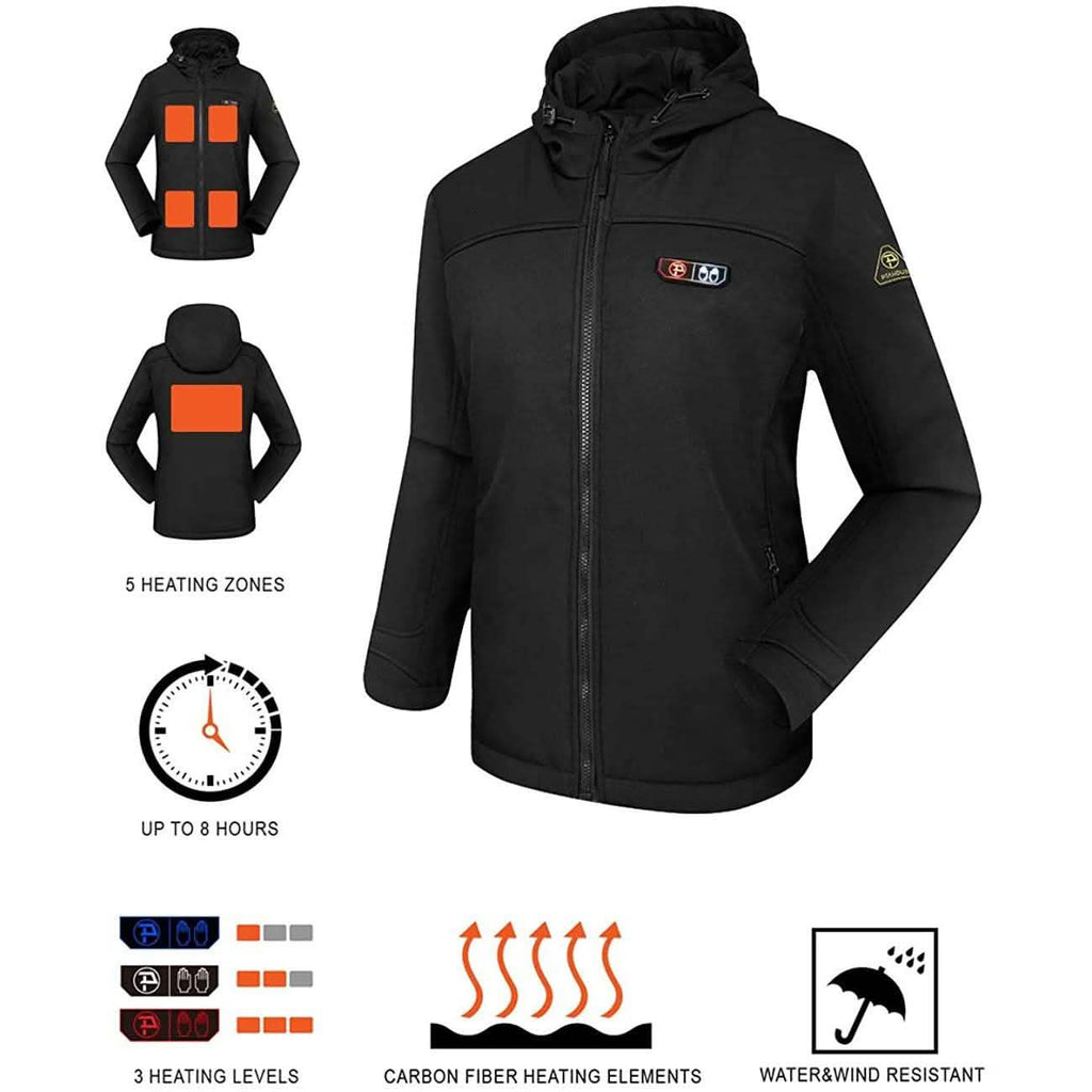 Women’s Heated Jacket Soft Shell with Hand Warmer