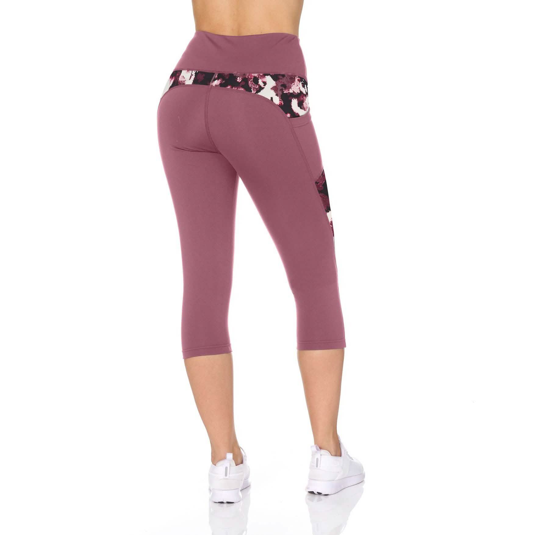 Women's High Waist Capri With Floral Print & Pockets