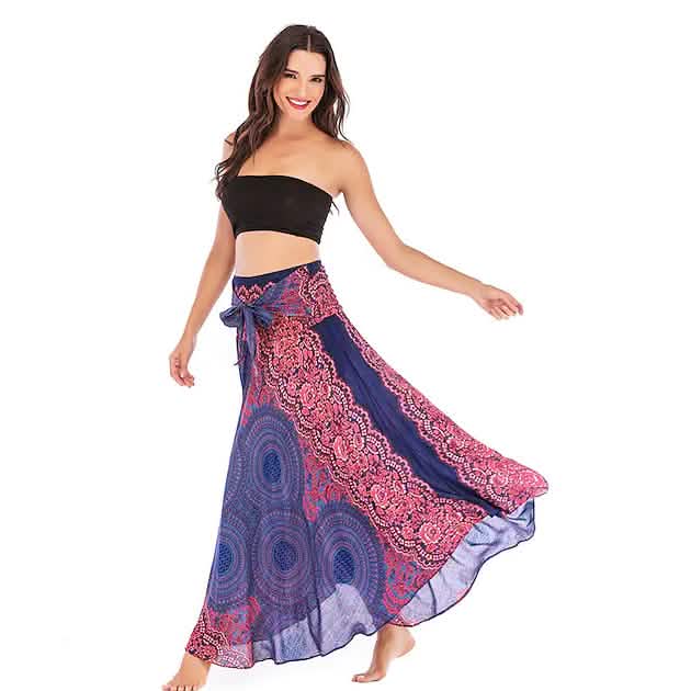 Women's High Waist Yoga Skirt Gypsy Dress