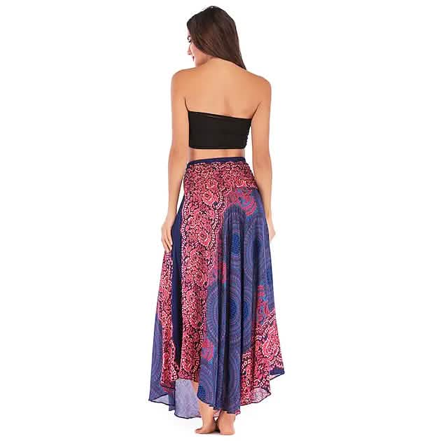 Women's High Waist Yoga Skirt Gypsy Dress