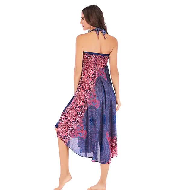 Women's High Waist Yoga Skirt Gypsy Dress