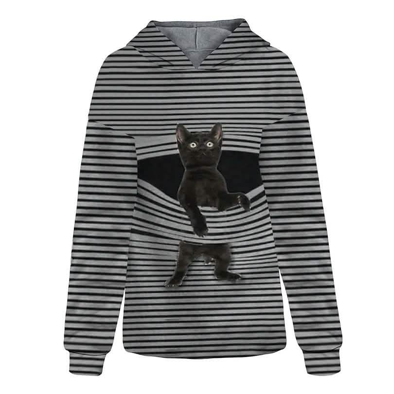 Women's Hoodie Pullover Cat Graphic Casual Daily Basic Hoodies Sweatshirts