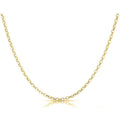 Women's Italian Rolo Link Chain in Solid Sterling Silver