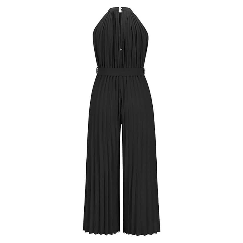 Women's Lace-Up Halter Casual Wide-Leg Jumpsuit