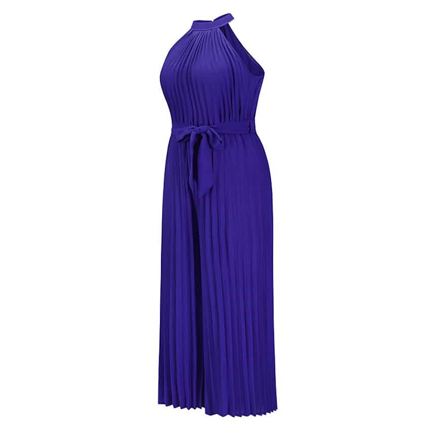 Women's Lace-Up Halter Casual Wide-Leg Jumpsuit