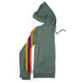Women's Lightweight Accent Stripes Sweat Shirt Varsity Hoodie