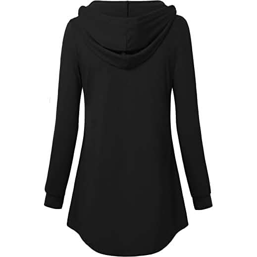 Women's Long Sleeve Hooded Tunic Tops