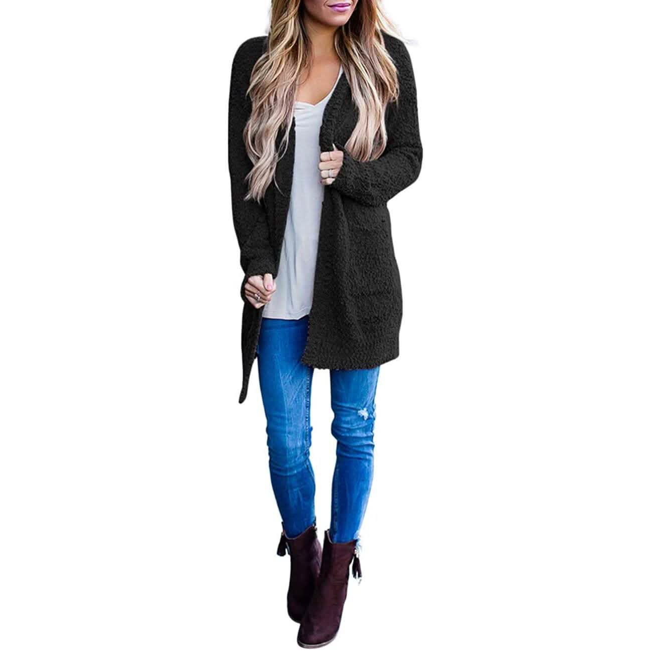 Women's Long-Sleeved Soft Chunky Knitted Sweater
