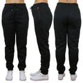 Women's Loose-Fit Marled Fleece Jogger Sweatpants With Zipper Pockets