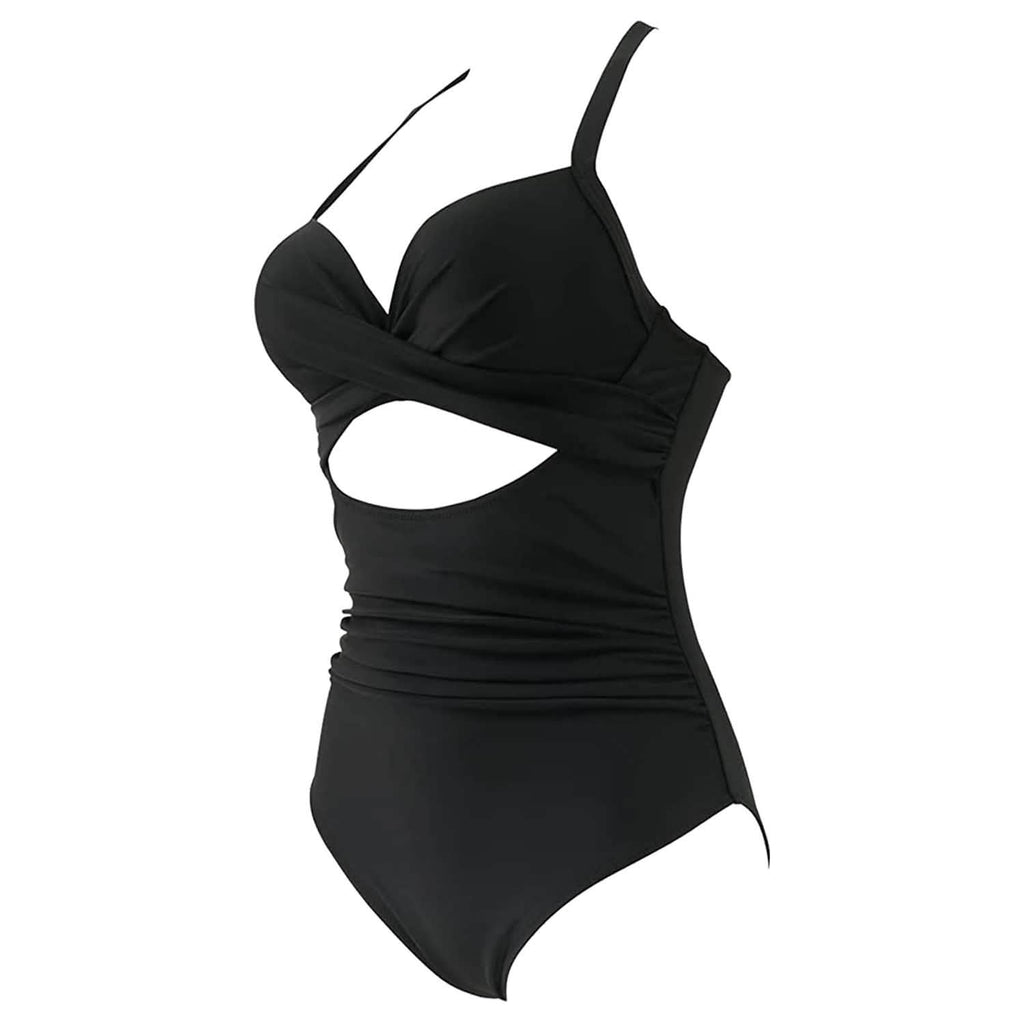 Women's One Piece High Waist Swimwear Tummy Control Cutout