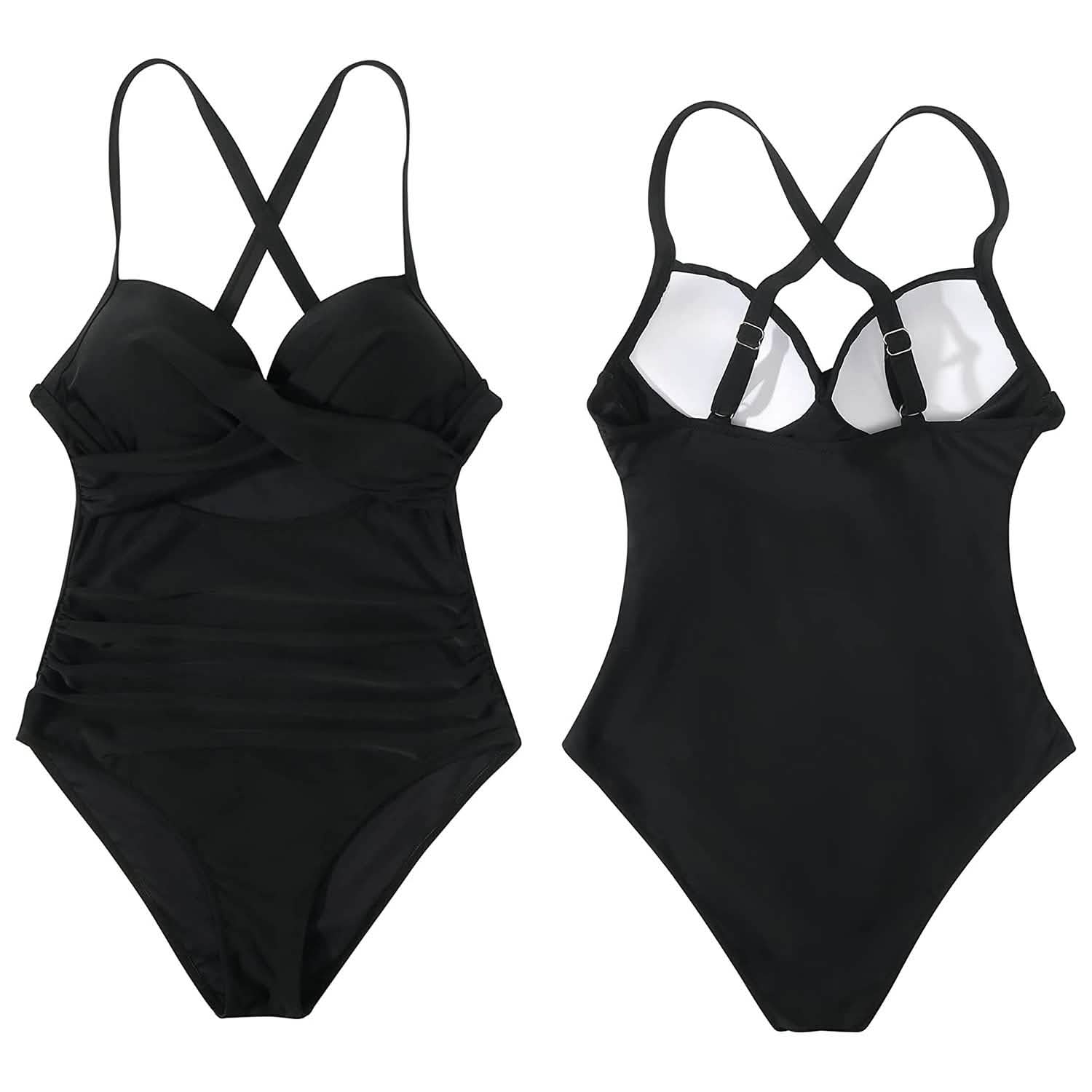 Women's One Piece High Waist Swimwear Tummy Control Cutout