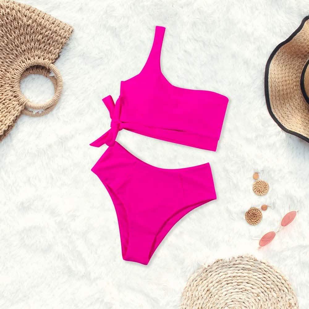 Women's One Shoulder High Waist Bikini