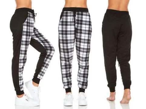 Women's Plaid Jogger Pants With Pockets