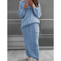 Women's Pocket Knitted Patchwork Solid Casual Long Sleeve Loose Sweater