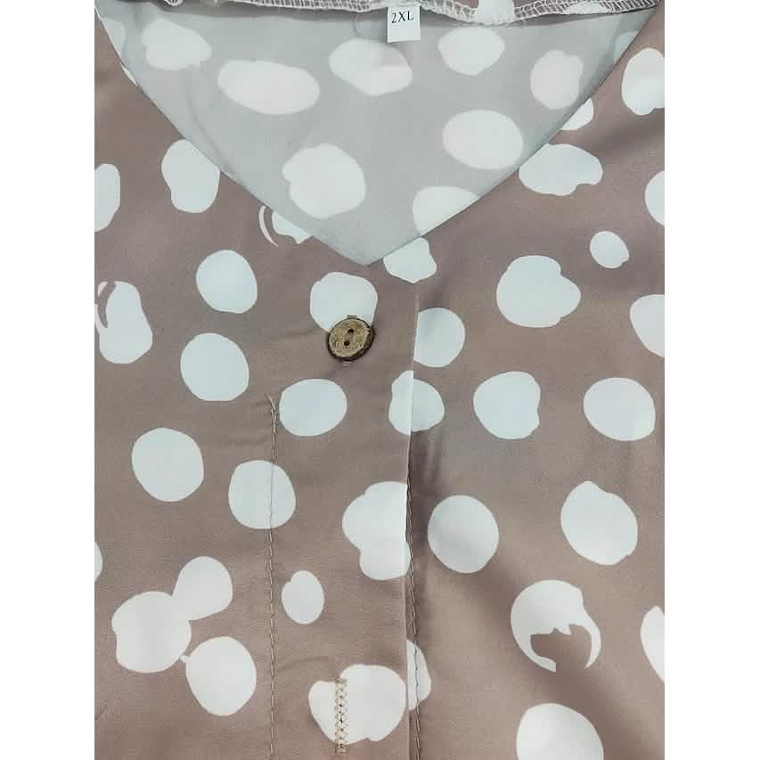 Women's Polka Dot Long Sleeve Casual Shirt